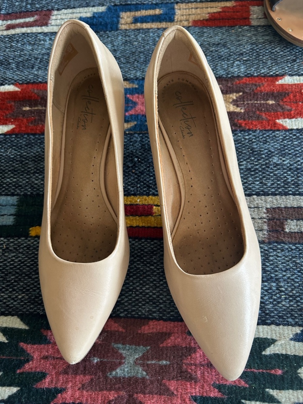 Clarks Women's Beige Pointed-Toe Heels